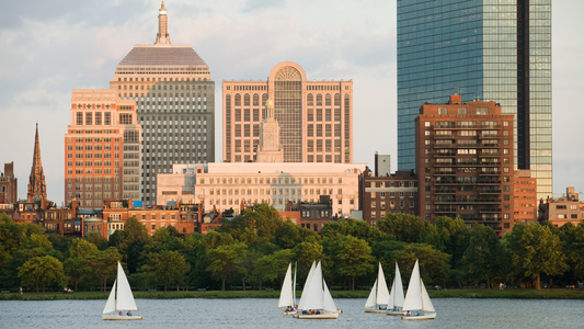 Charles river with Boston skyline, Massachusetts